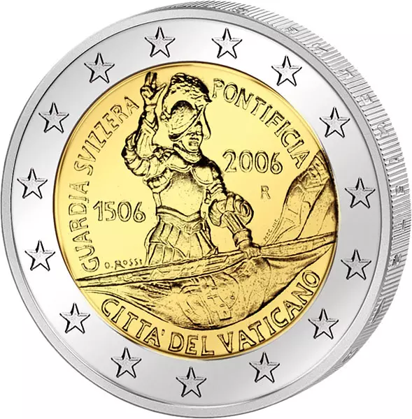 2 Euro Vatikan 500 Jahre Schweizergarde 2006