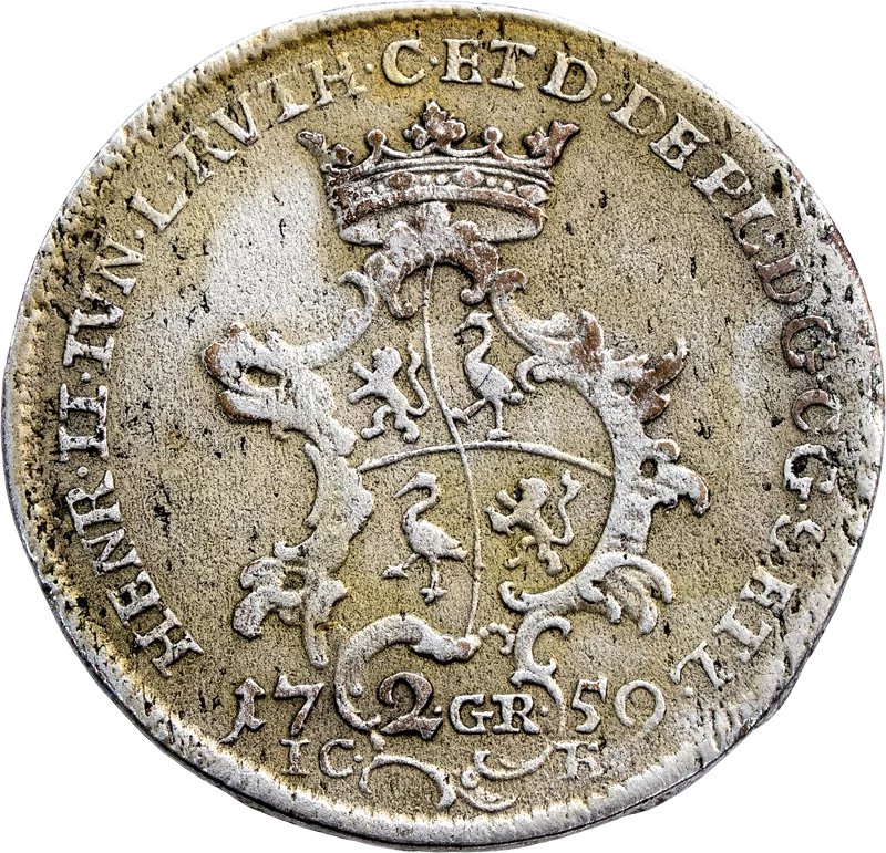 2 Groschen Reuß Graf Heinrich II. 1759