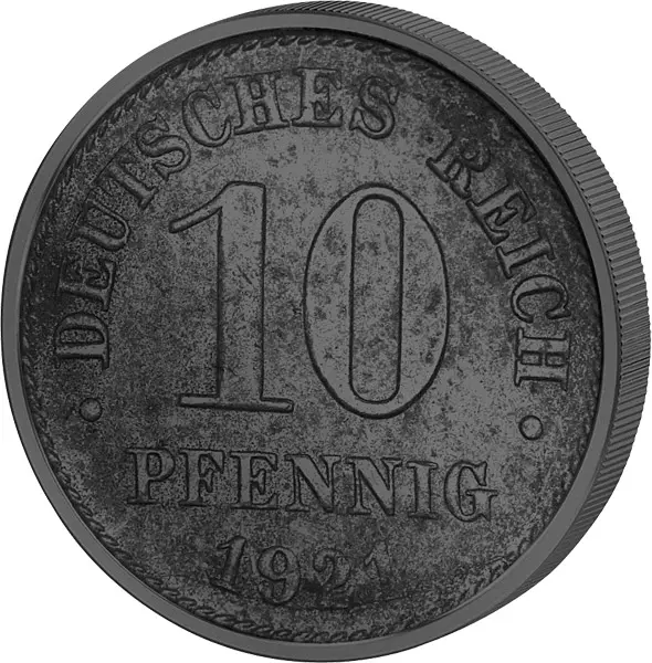 10 Pfennig Weimarer Republik mit Perlkreis 1916-1922