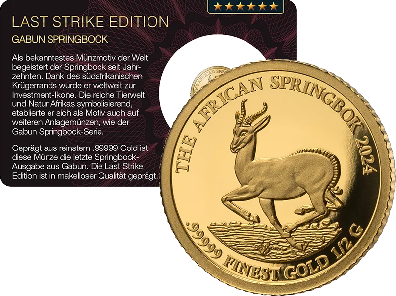 1.000 Francs Gabun Last Strike Edition Springbock 2024
