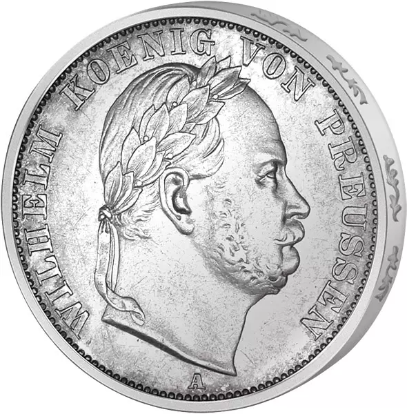 Vereinstaler Preußen König Wilhelm I. Sieg von Königgrätz 1866 ss-vz