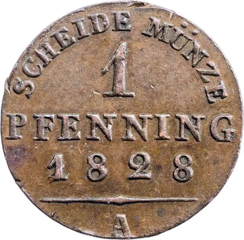 1 Pfennig Preußen König Friedrich Wilhelm III. 1821 - 1840