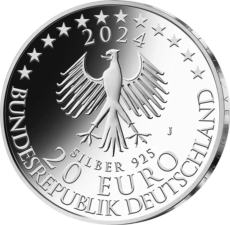 20 Euro BRD 300. Geburtstag Immanuel Kant 2024 - Polierte Platte