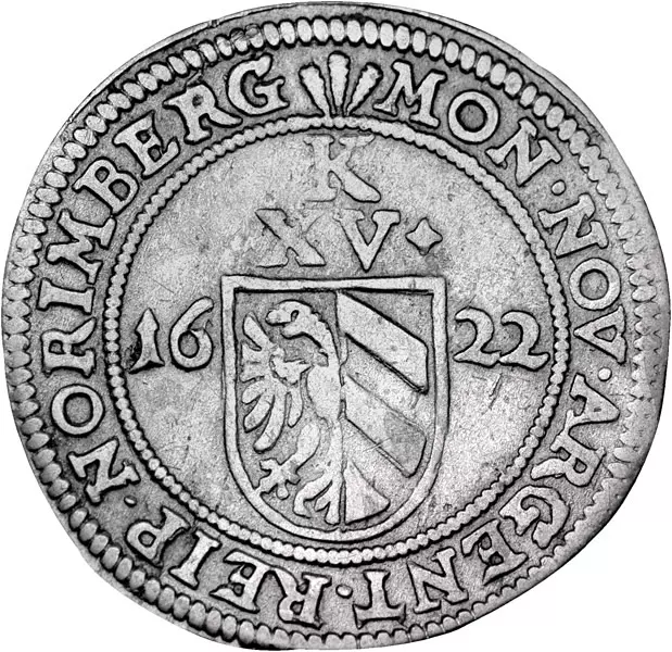 15 Kreuzer Nürnberg Kaiser Ferdinand II. 1622