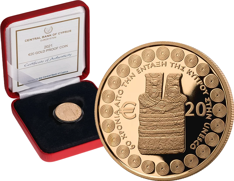 20 Euro Zypern 60 Jahre UNESCO-Beitritt 2021