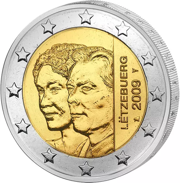 2 Euro Luxemburg 90 Jahre Thronbesteigung Großherzogin Charlotte 2009