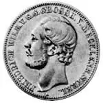2 Mark Mecklenburg-Strelitz Großherzog Friedrich Wilhelm IV. 1877 schön bis sehr schön 2 Mark Mecklenburg-Strelitz Großherzog Friedrich Wilhelm IV. 1877 schön bis sehr schön