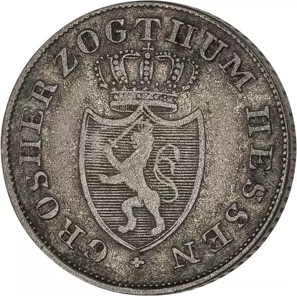 6 Kreuzer Hessen-Darmstadt Großherzog Ludwig I. 1821-1828