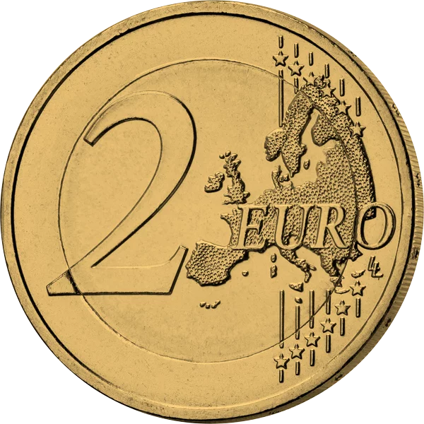 2-Euro-Gedenkmünze Luxemburg 100 Jahre Franc-Münzen 2024 als vollvergoldete Premiumausgabe