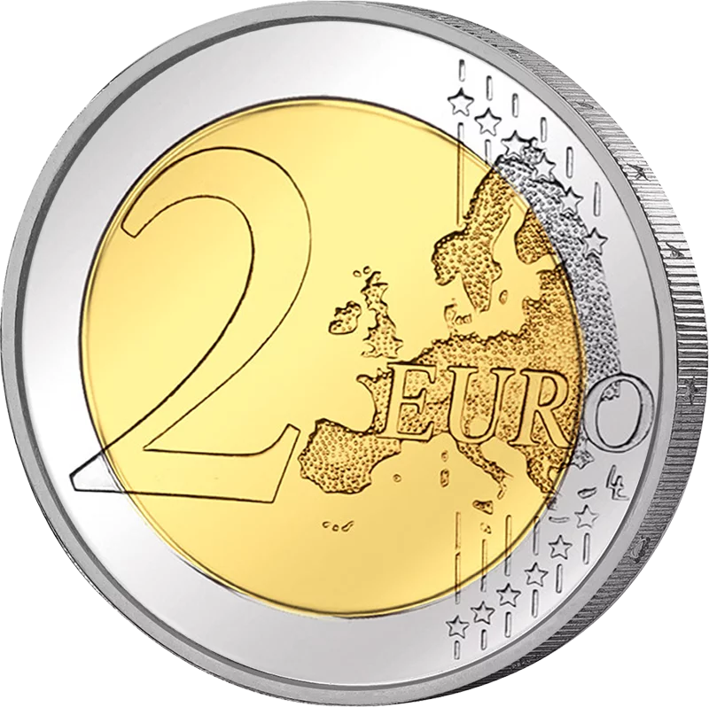 2 Euro Slowakei Internationaler Marathonlauf in Kosice 2024 mit Farb-Applikation