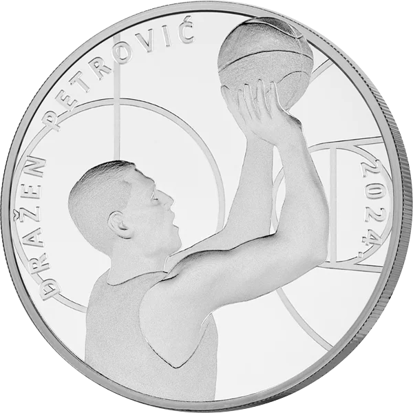 4 Euro Kroatien 60. Geburtstag Drazen Petrovic - Basketball Mozart 2024