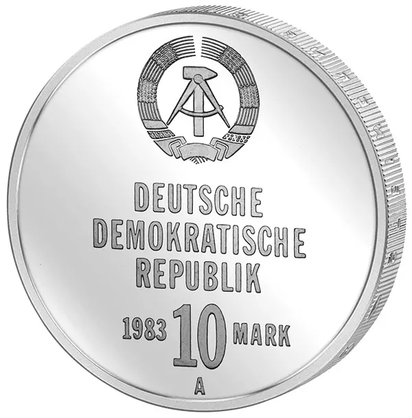 10 Mark DDR 30 Jahre Kampfgruppen 1983 Vorzüglich