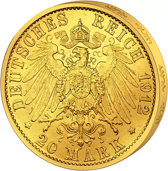 20 Mark Baden Großherzog Friedrich II. 1911-1914 20 Mark Baden Großherzog Friedrich II. 1911-1914