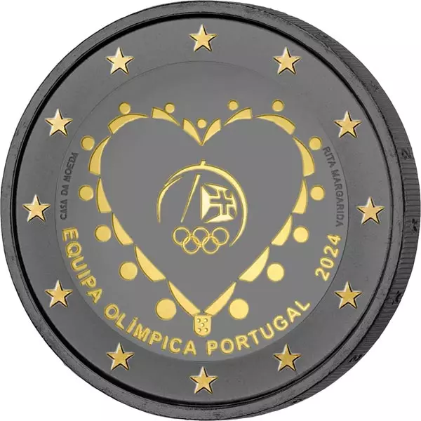 2 Euro Portugal Teilnahme Olympische Spiele 2024 Golden Enigma Edition
