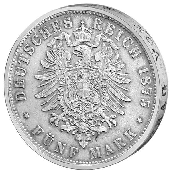 5 Mark Württemberg König Karl 1874-1888 5 Mark Württemberg König Karl 1874-1888