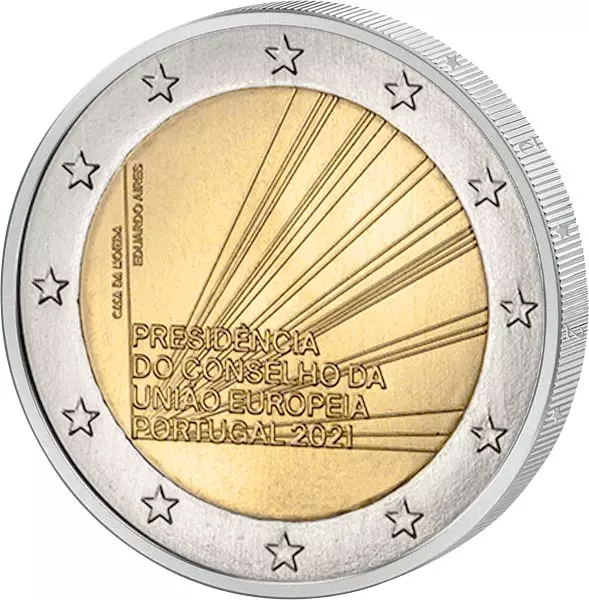 2 Euro Portugal EU-Ratspräsidentschaft 2021