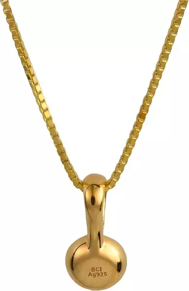 Anhänger Silber vergoldet mit Diamant inklusive Kette