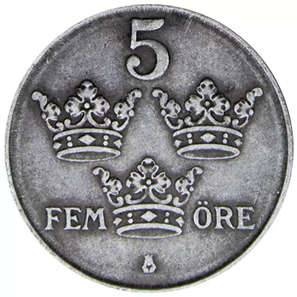 1 - 5 Öre Schweden Notgeld-Satz der Nachkriegszeit 1942-1950 1 - 5 Öre Schweden Notgeld-Satz der Nachkriegszeit 1942-1950