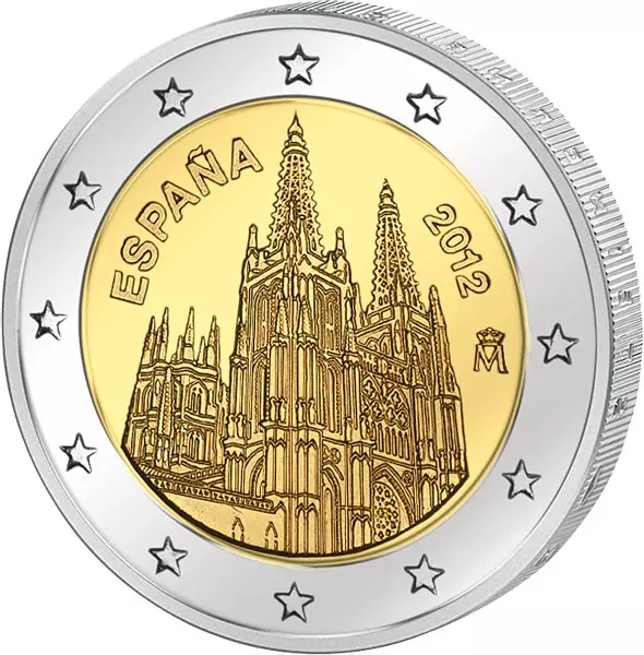 2 Euro Spanien Kathedrale von Burgos 2012