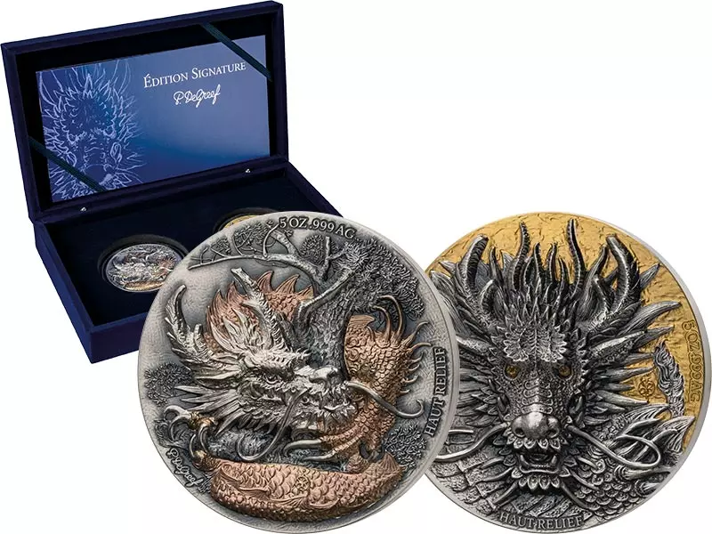 2 x 5.000 Francs Elfenbeinküste Édition Signature - Drachen 2024