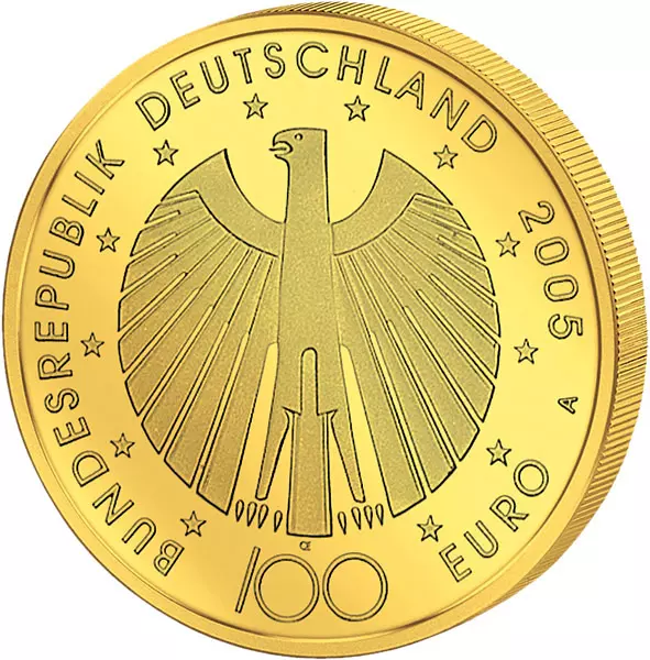 100 Euro BRD FIFA Fußball WM 2006 Stempelglanz