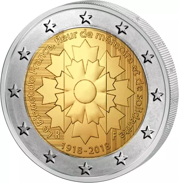 2 Euro Frankreich Kornblume 2018 2 Euro Frankreich Kornblume 2018