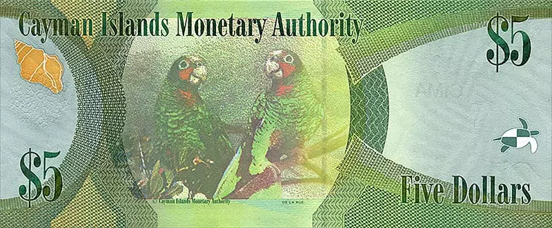 5 Dollars Kaimaninseln Banknote Queen 2010