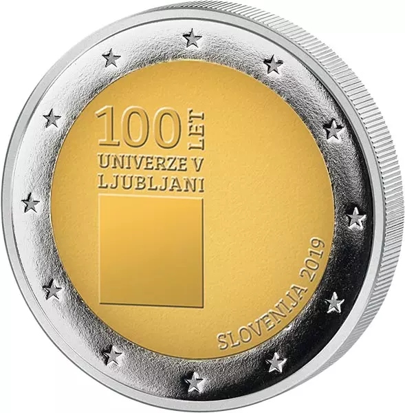 2 Euro Slowenien 100 Jahre Universität Ljubljana 2019