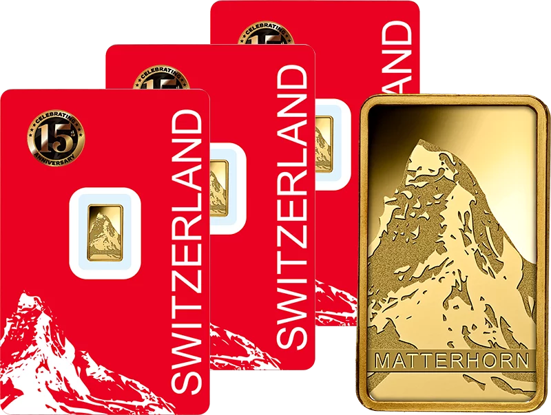 3 x 1 Gramm Goldbarren Matterhorn 2026