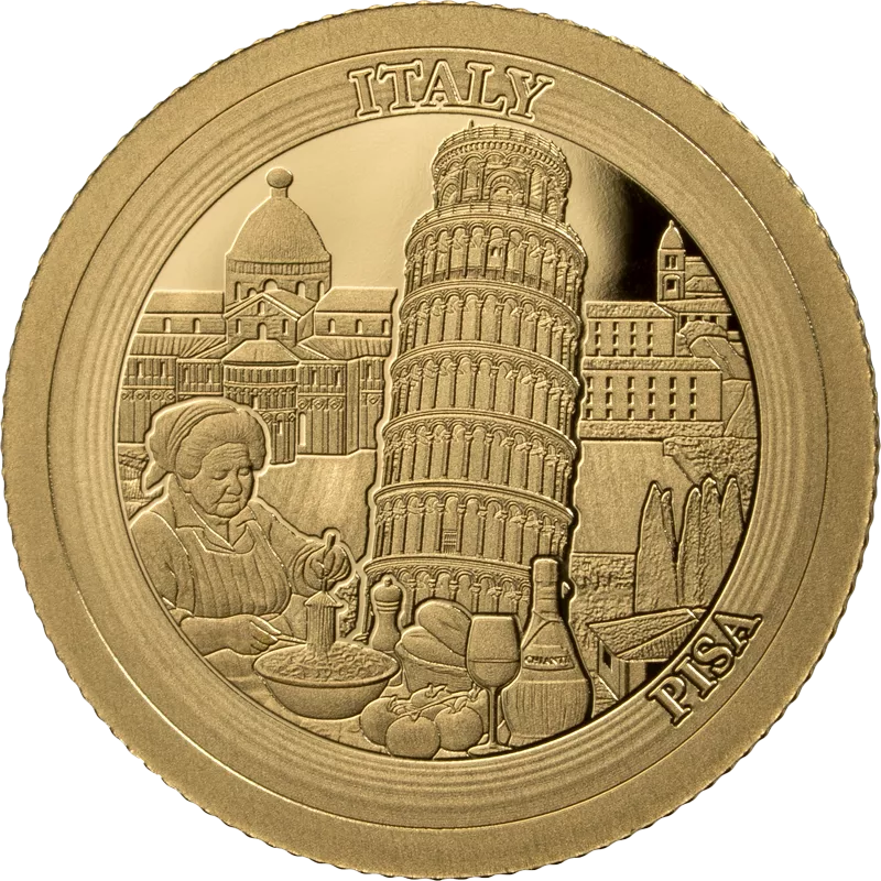 1.000 Francs Gabun Golden Globetrotter - Pisa 2026