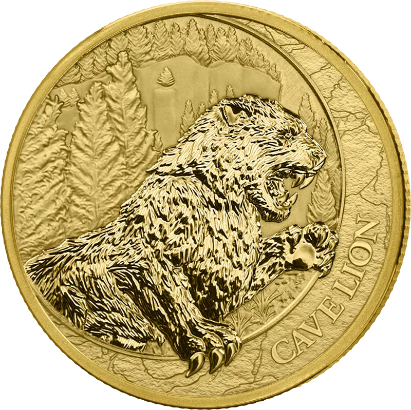 1/10 Unze Gold Liberia Megafauna - Cave Lion 2026