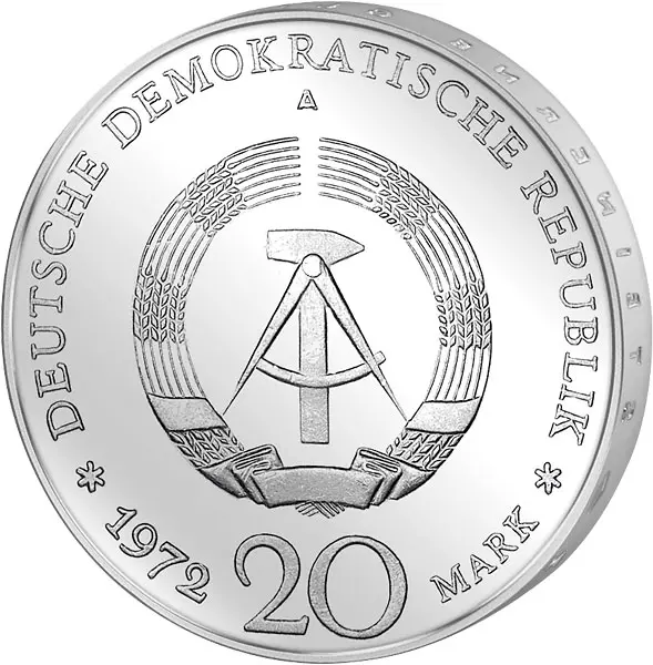 20 Mark DDR 200. Geburtstag Gebrüder Grimm 1986 Stempelglanz