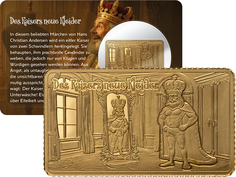 Goldbarren Goldener Märchenzauber - Des Kaisers neue Kleider 2025