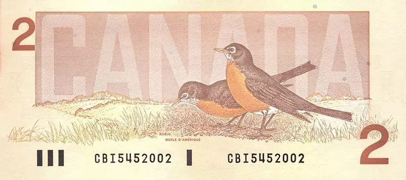 2 Dollars Kanada Banknote Queen 1986