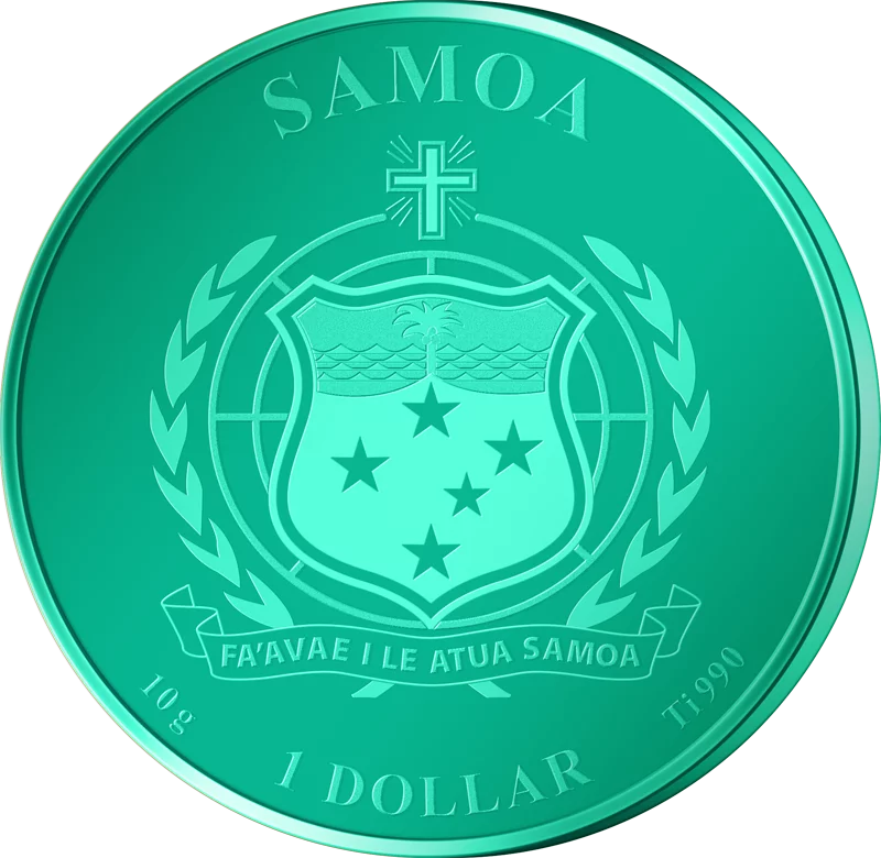 1 Dollar Samoa Titanmünzen Bunte Tierwelt - Rosenkäfer 2024
