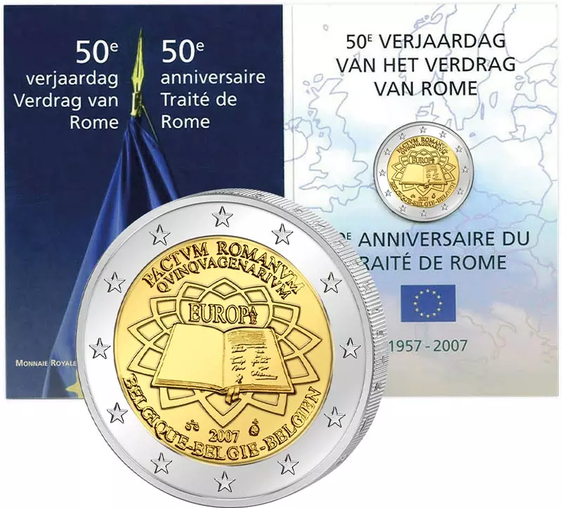 2 Euro Belgien 50 Jahre Römische Verträge 2007