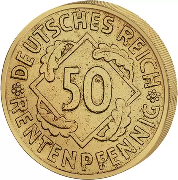 50 Rentenpfennig Weimarer Republik Ähren 1923-1924