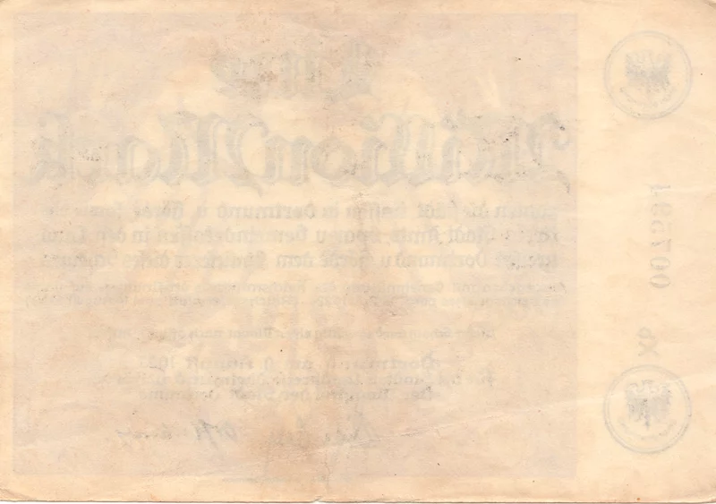 1 Million Mark Dortmund Banknote 1923