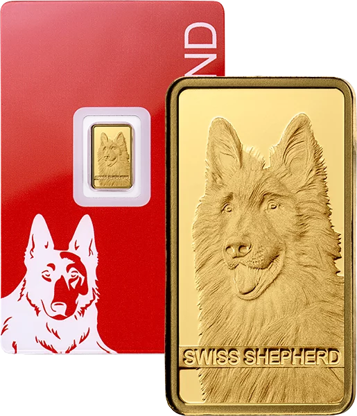 1 Gramm Goldbarren Schweiz Swiss Shepherd