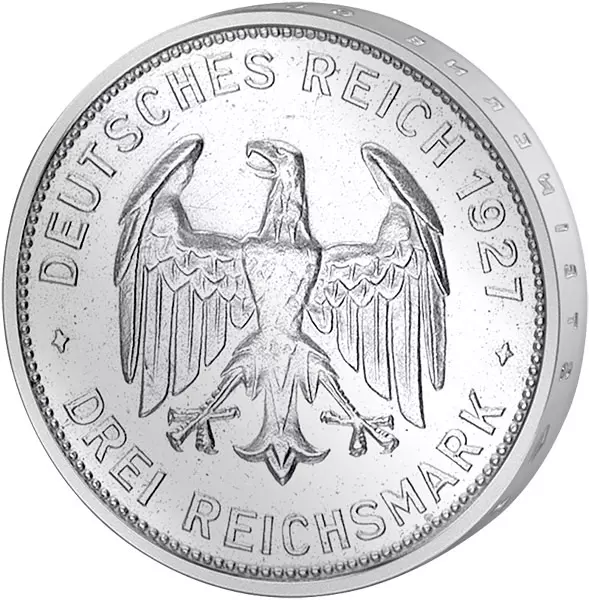 3 Mark Weimarer Republik Tübingen 1927