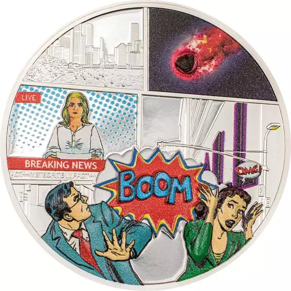 5 Dollars Cook-Inseln Meteorite Impacts - Tenham 2023 5 Dollars Cook-Inseln Meteorite Impacts - Tenham 2023