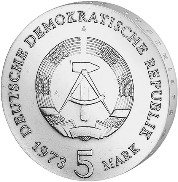 5 Mark DDR Otto Lilienthal 1973