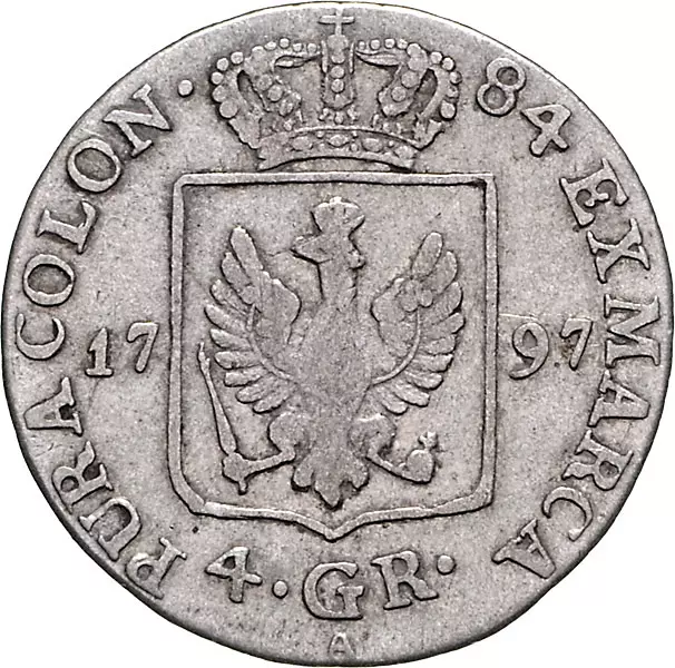 4 Groschen Brandenburg-Preußen König Friedrich Wilhelm II. 1796-1797