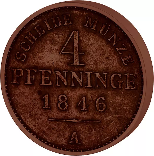 4 Pfennig Preußen König Friedrich Wilhelm IV. 1841-1860
