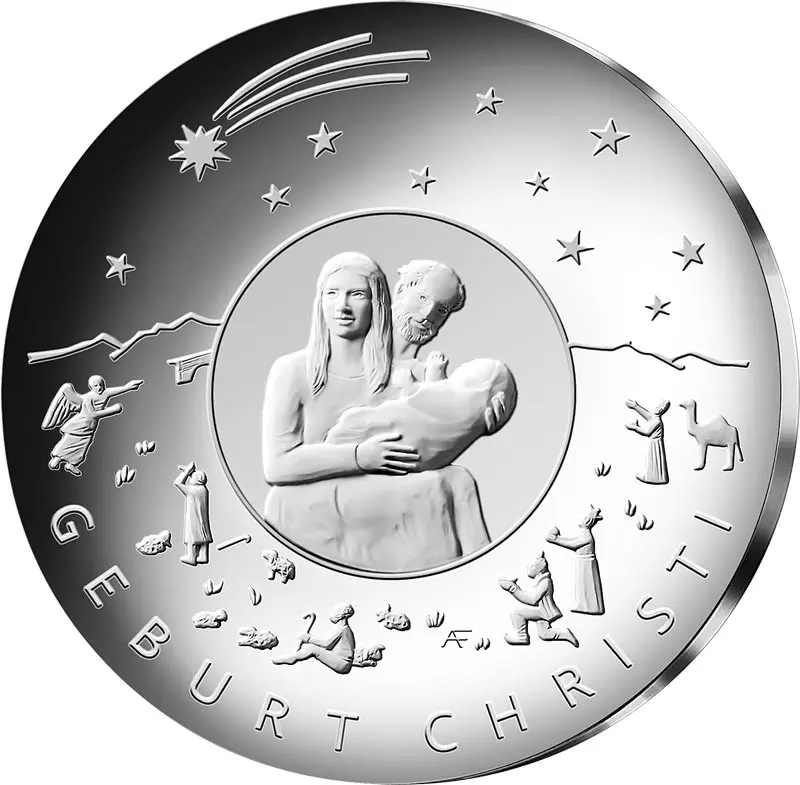 25 Euro BRD Weihnachten Geburt Christi 2021 Stempelglanz