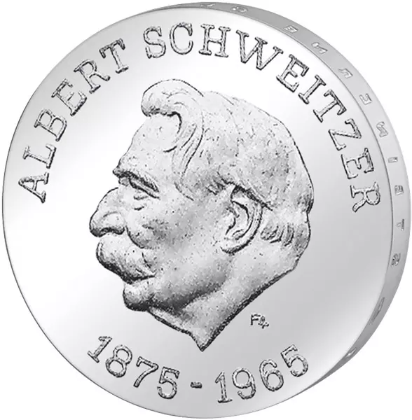 10 Mark DDR Albert Schweitzer 1975 Stempelglanz