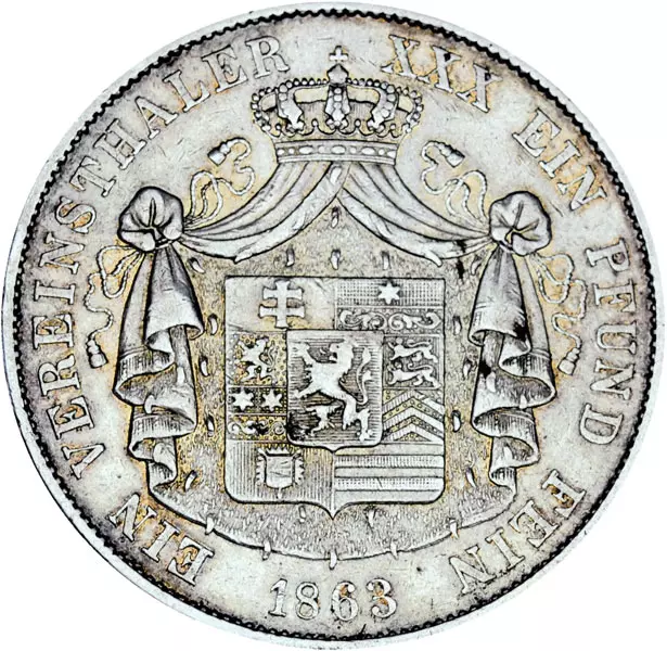 Vereinstaler Hessen-Homburg Landgraf Ferdinand 1858-1863
