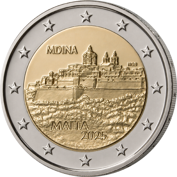 2 Euro Numisbrief Malta Mdina 2025