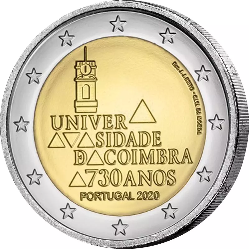 2 Euro Portugal 730. Jahrestag der Gründung der Universität von Coimbra 2020