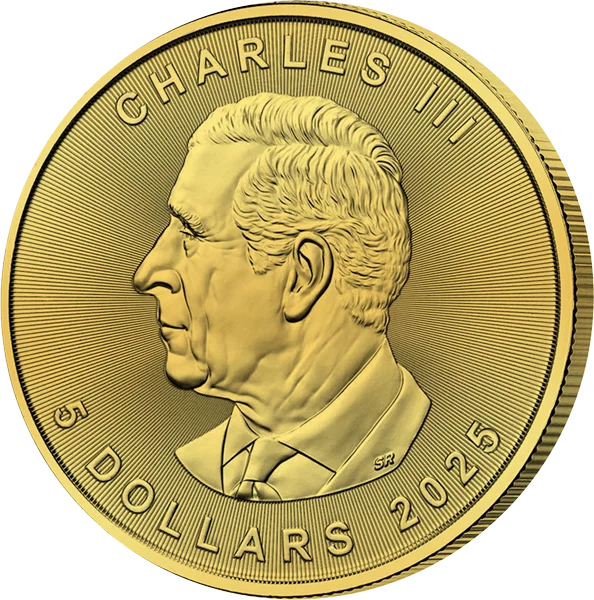 5 Dollars Kanada Maple Leaf 2025 Golden Holographic
